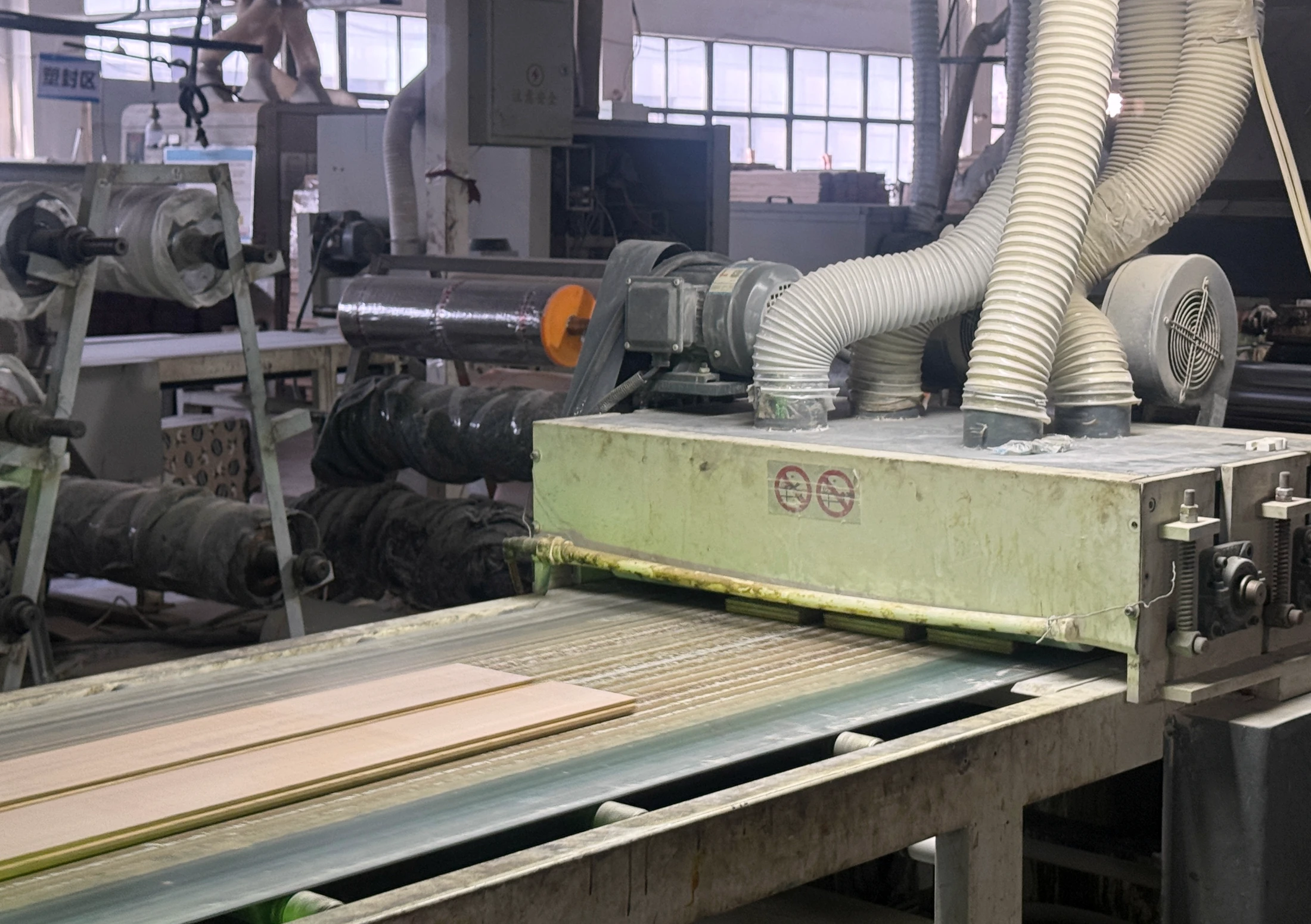 Timber flooring production at our factory